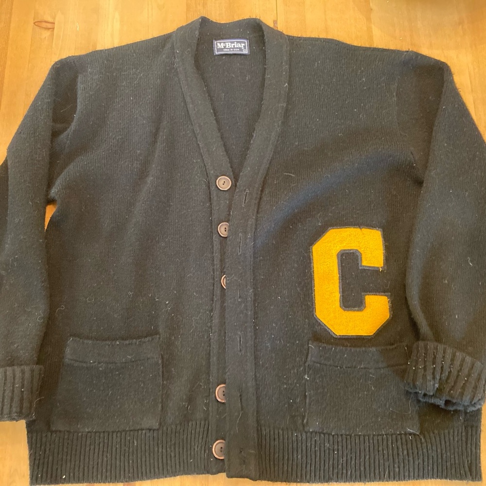 Men’s Large Acrylic Cardigan Sweater Colorado University Boulder Buffalos